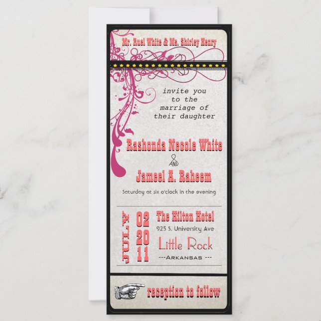 Invitación Bodas personalizadas (Anverso)