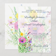 Bodas personalizadas de flores silvestres de prima
