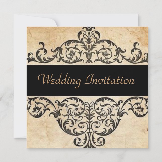 Invitación Bodas rústicas country western salón de bodas (Anverso)