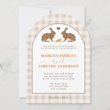 Bodas Rústicas de Bosque con Liebres sobre Gingham