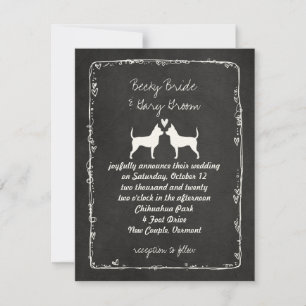 Invitación Bodas Siluetas de Chihuahuas