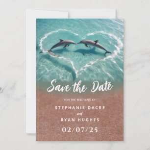 Invitación Bodas tropicales de playa salven la fecha