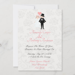 Invitación Bodas y recepción elegantes y cortas