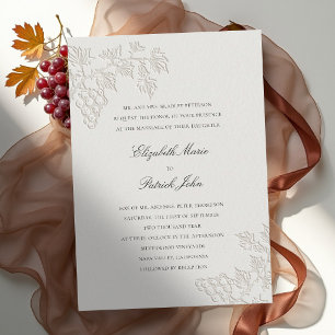 Invitación Bodega Clásica Moderna Viñedo de Otoño Beige para 