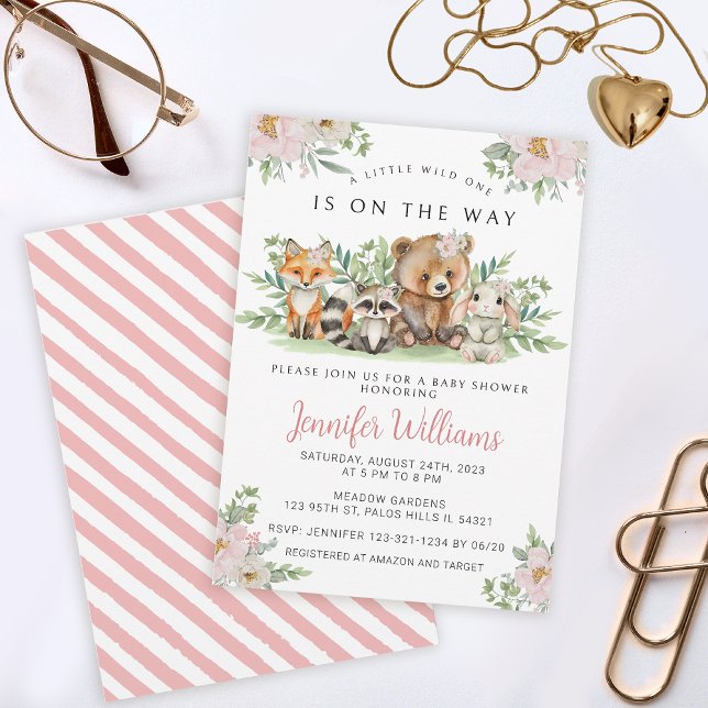 Invitación Bodega de bosque chica ducha de bebé (Subido por el creador)