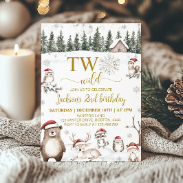 Invitación Bodega de Invierno Dos Salvajes Cumpleaños