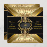 Invitación Bodega de oro del 50° aniversario del Boda<br><div class="desc">50 Aniversario Oro Jewel Dorado Negro. El Oro Del 50° Aniversario Boda Del Oro Negro Dorado. Elegante. Zizzago creó este diseño con derechos de autor Este estilo de diseño tiene derechos de autor © Contenido y diseños © 2000-2014 Zizzago™ (Marca comercial) y sus licenciantes Fabulous product for Women, Chicas, Zizzago...</div>