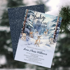 Invitación Bodega de Woodland Bebé Animales Niño Niño Bebé Sp