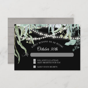 Invitación Bodega Rústica Eucalyptus Twinkle Encende Madera R
