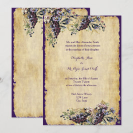 Invitación Bodega Viñedo Rústico País Boda Personalizado