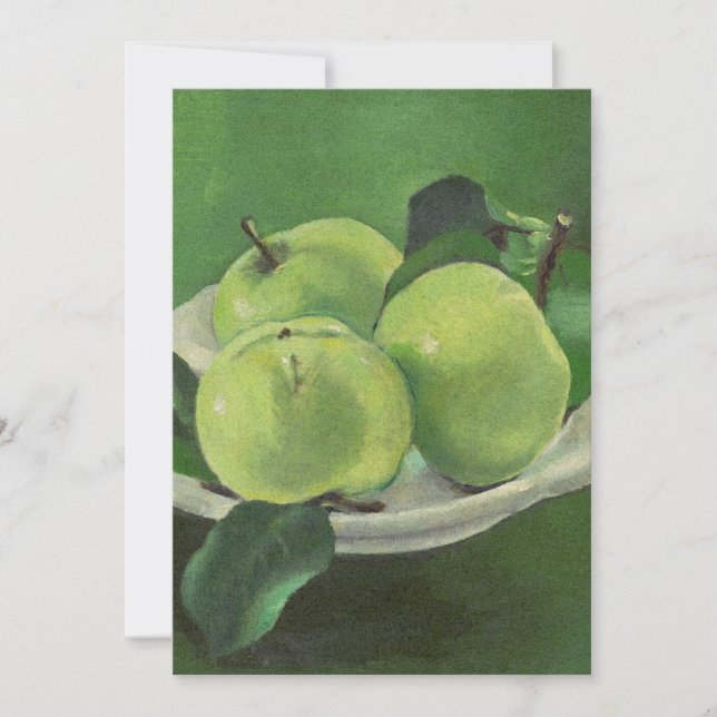 Invitación Bodegón con manzanas de Mikulas Galanda (Anverso)