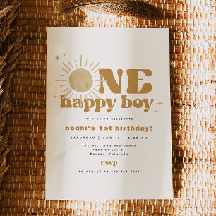 Invitación BODHI Un niño feliz primer viaje alrededor del cum