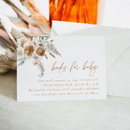 Invitación BOHEME Boho Terracotta Floral Books para la tarjet