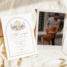 Invitación BOHEME Terracotta Floral Calabaza Baby Shower