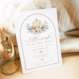 Invitación BOHEME Terracotta Floral Calabaza Baby Shower