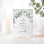 Invitación Bohemia Arco de Verano de Verano de Arco de Verano<br><div class="desc">Boho eucalyptus foliage elegantes invitaciones de boda</div>