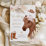 Invitación Bohemia Bohemiana Cumpleaños Inv<br><div class="desc">Horse Birthday Party Bohemian Cowgirl Invitación de cumpleaños Todos los diseños son © PIXEL PERFECTION FIESTA LTD</div>