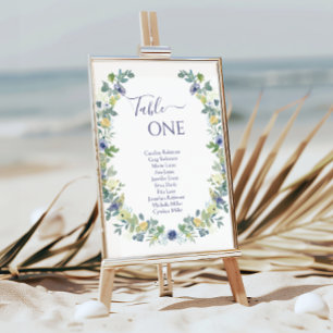 Invitación Bohemia bohemiana de flores azul amarilla