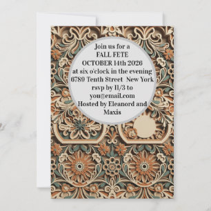 Invitación Bohemia de Flor Silvestre con Corte de 