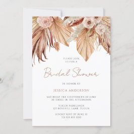 Invitación Bohemia Floral Terracotta Boho Ducha Bridal