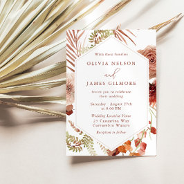Invitación Bohemian Boho Floral Modern All Seasons Boda