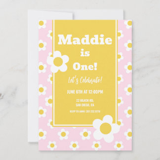 Invitación Bohemian del partido de cumpleaños de Daisy
