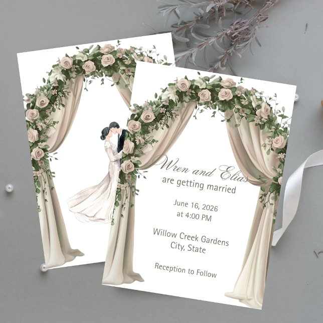 Invitación Bohemian Elegance Wedding Invitation  (Bohemian Elegance Wedding Invitation)