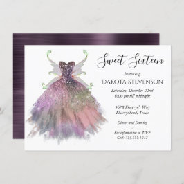 Invitación Bohemian Fairy Ball Gown | Muted Ombre Wine Sheen