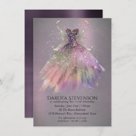 Invitación Bohemian Fairy Ball Gown | Muted Ombre Wine Sheen