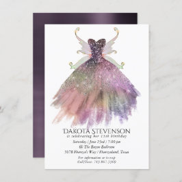Invitación Bohemian Fairy Ball Gown | Muted Ombre Wine Sheen
