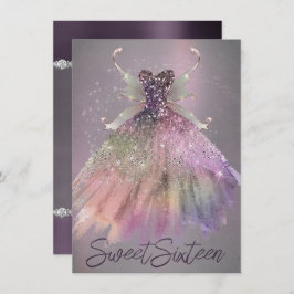 Invitación Bohemian Fairy Ball Gown | Muted Ombre Wine Sheen