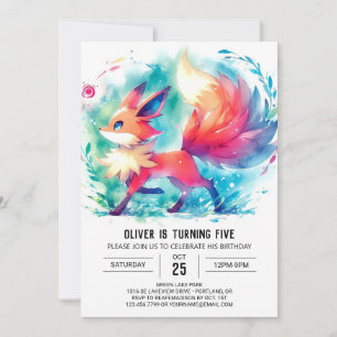 Invitación Bohemian Fox Birthday