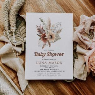 Invitación Bohemian Gender Neutral Baby Shower Invitation