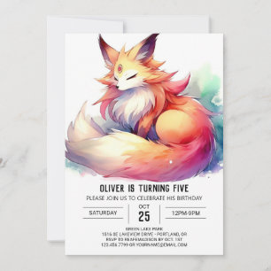 Invitación Bohemian Joyful Fox Birthday