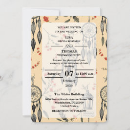 Invitación Bohemian Lace Dream Pattern Wedding