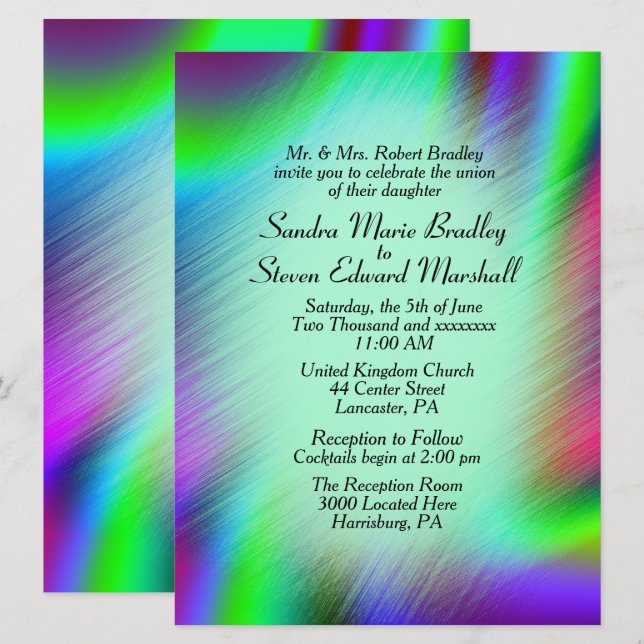 Invitación bohemias de bodas de diseño de 6,5" x 8 (Anverso / Reverso)