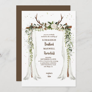 Invitación Bohemio ruso   Boho Canopy Boda