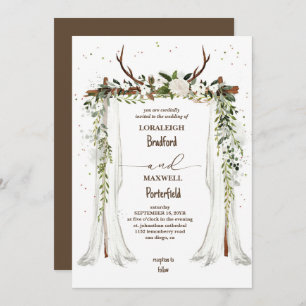 Invitación Bohemio ruso   Boho Canopy Boda