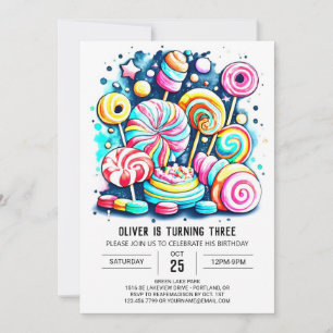 Invitación Bohemio Sprinkles Sweet Chocolate Cumpleaños