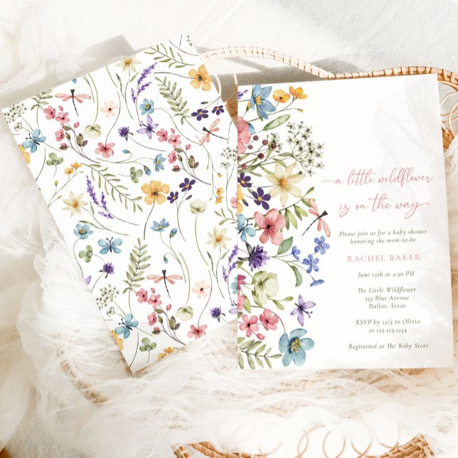 Invitación Boho A Little Wildflower Chica Baby Shower (Subido por el creador)