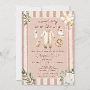 Invitación Boho A Sweet Baby está en camino