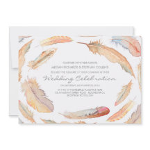 boho acuarela plumas tribales y bodas salvajes