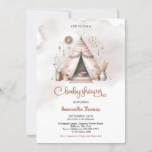 Boho acuarela tienda género neutro oxicina de marf