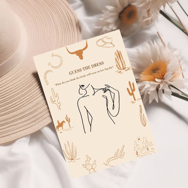 Invitación Boho Adivina el juego de la ducha de novia vestido (Subido por el creador)