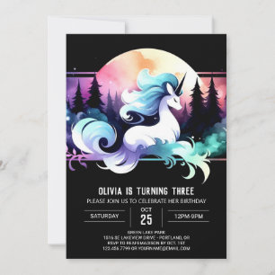 Invitación Boho Adorable Horse Birday