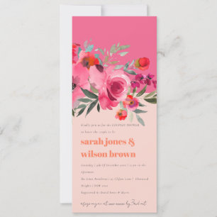 Invitación Boho Agua Caliente Rosa Morales Ducha De Parejas F