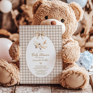 Invitación Boho Airplane Baby Shower