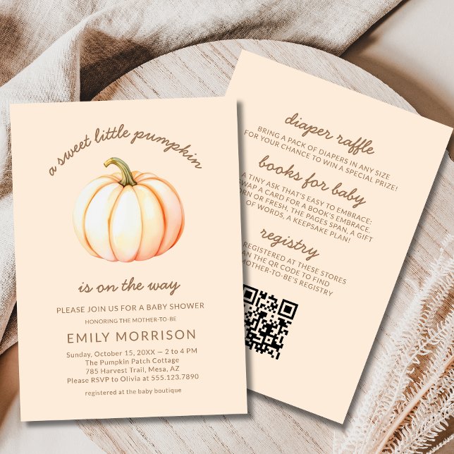 Invitación Boho All in One Sweet Little Pumpkin Baby Shower (Subido por el creador)