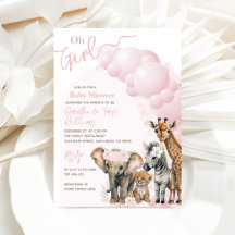 Boho animal safari Oh Chica Baby Shower