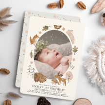 Boho Animales de Woodland Género-Neutral Primer cu